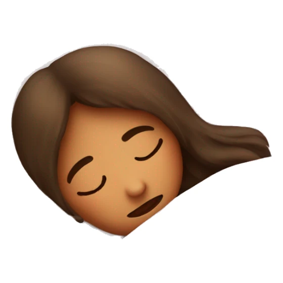 Sleeping girl in a bed under comfy covers sticker