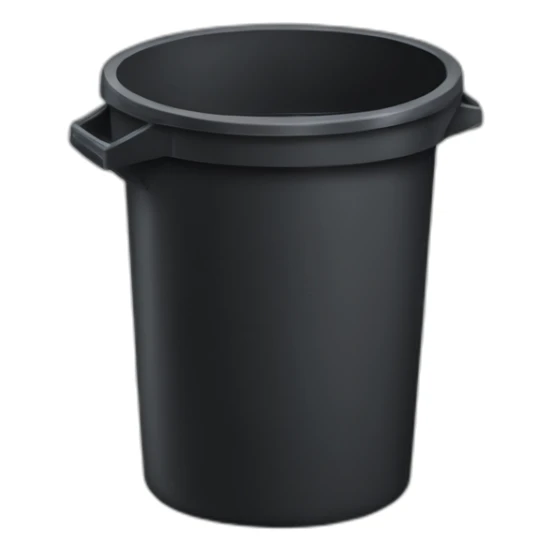 poubelle noir sticker