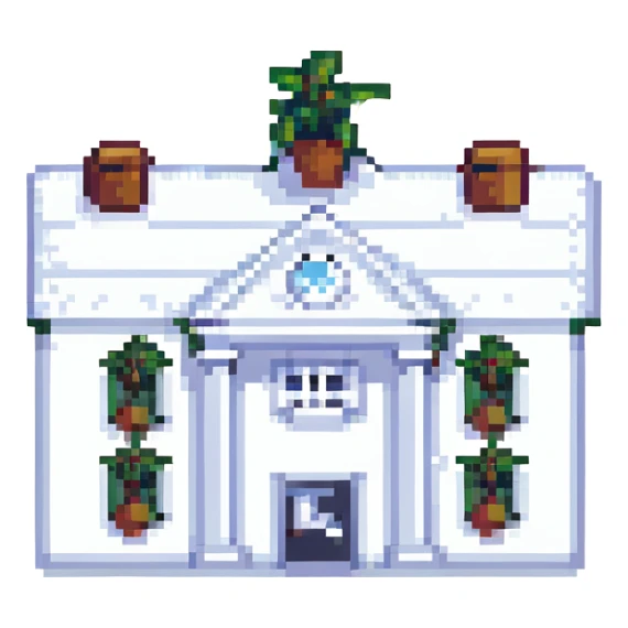 pixel art of the White House sticker