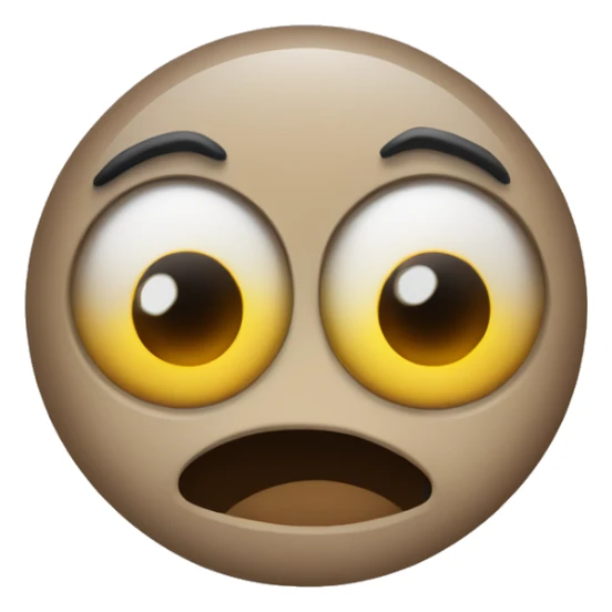 Petrified emoji with wide eyes sticker