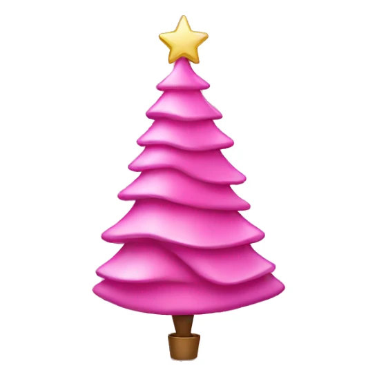 pink christmas tree sticker