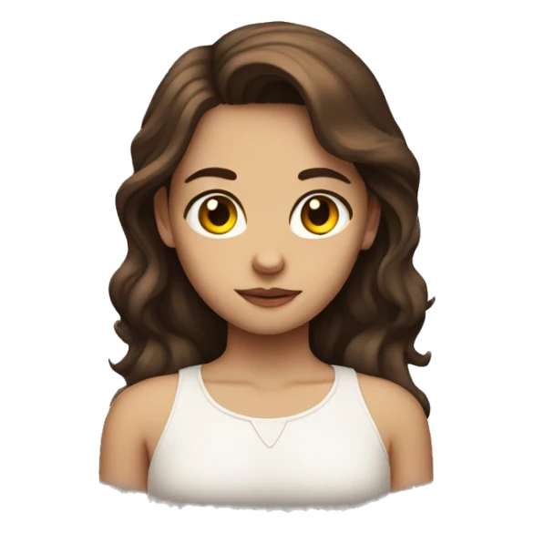 A girl with brown hair, is a half angel half demon sticker