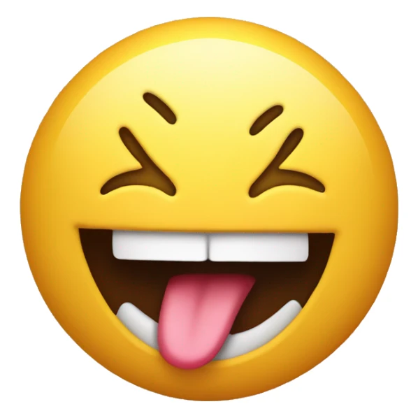 Emoji with its tongue out shaking it  sticker