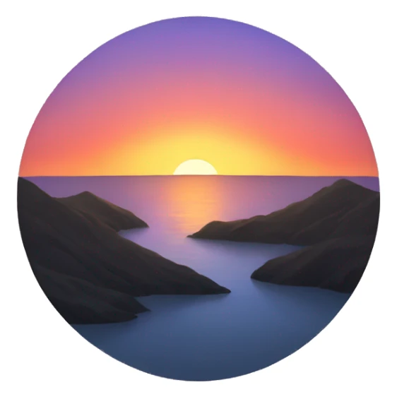 sunset sticker