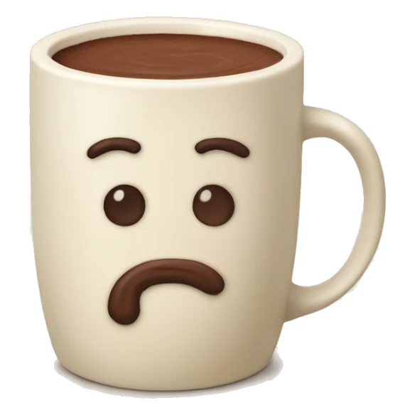 hot chocolate in a cream colored mug sticker