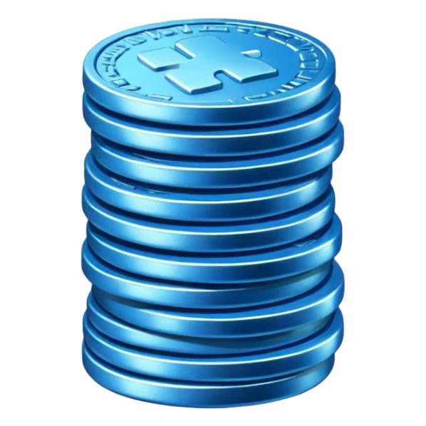 blue coins credit pack sticker