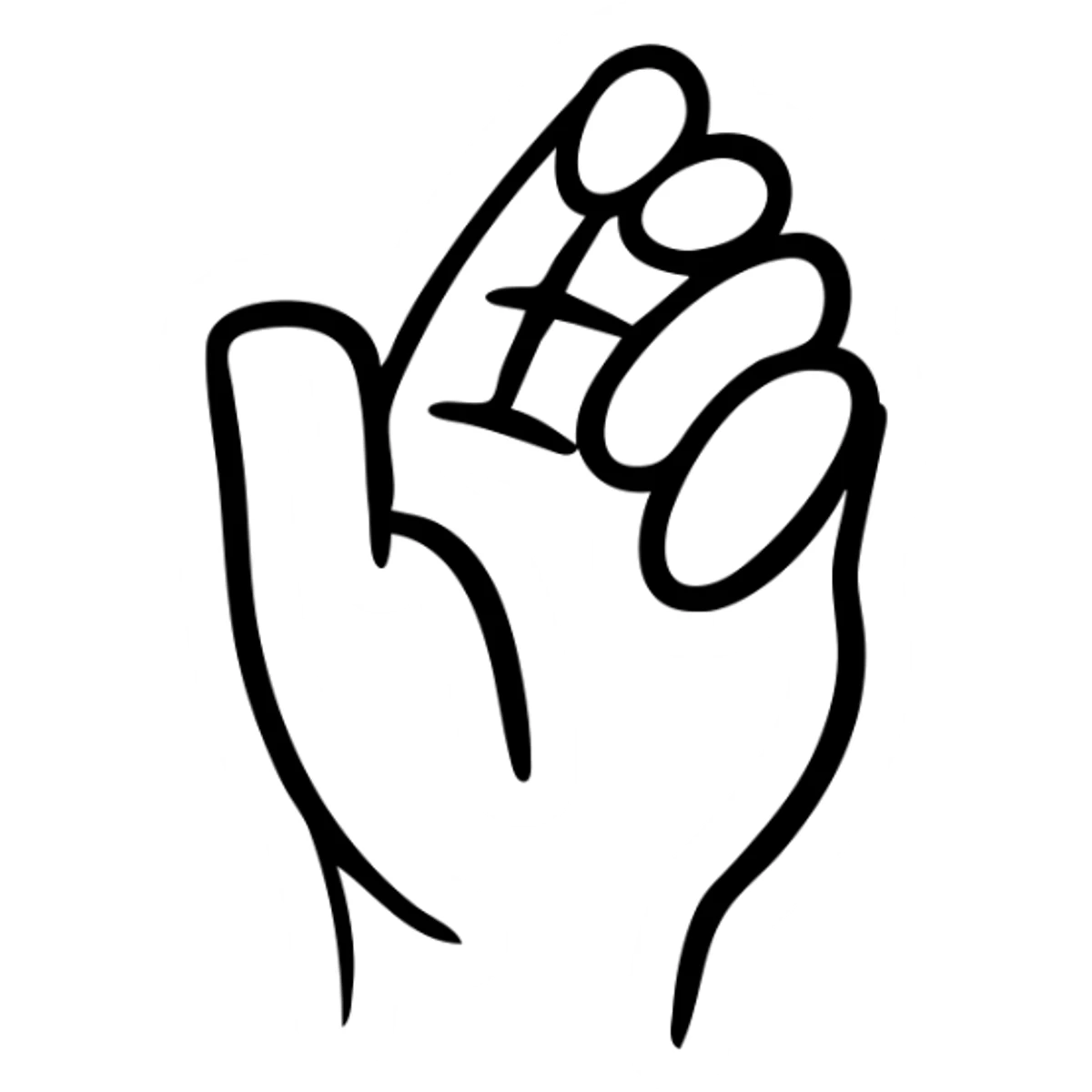 life icon, hand-drawn black outlined style sticker