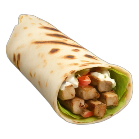 souvlaki wrap with cream sticker