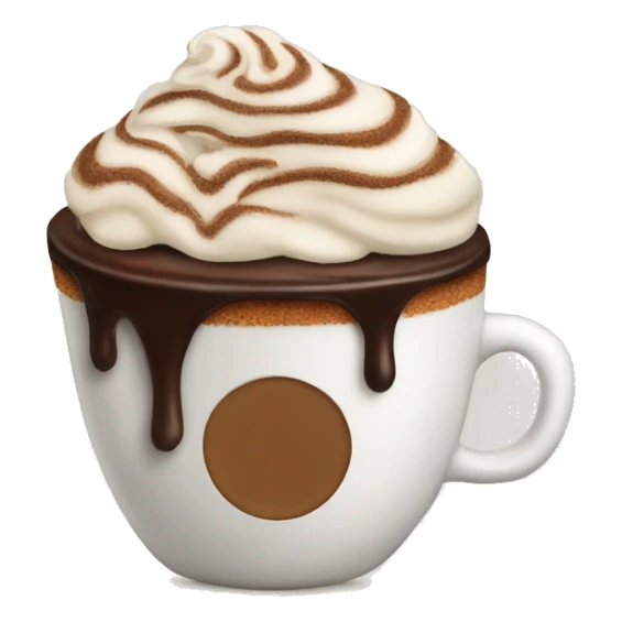 Cappuccino and part of chocolate cake  sticker