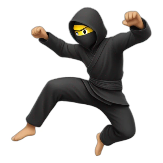 Ninja jumping sticker