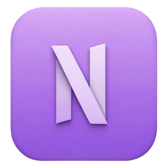 Netflix aesthetic "N" logo in pastel purple sticker