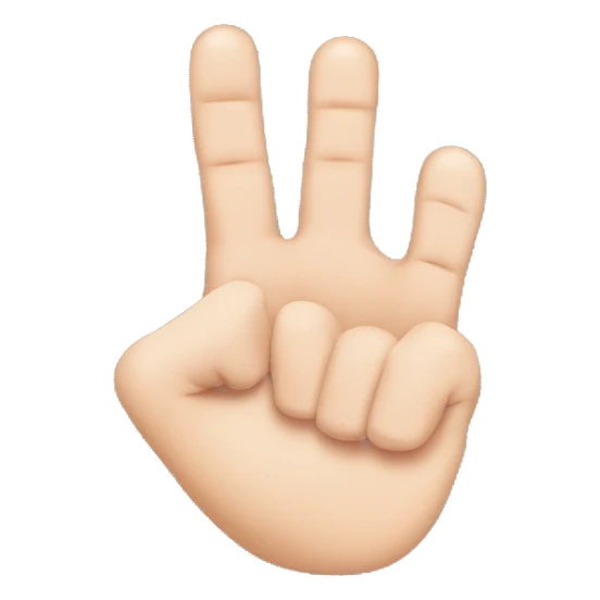 Hand, thumb and ring finger bent towards each other sticker