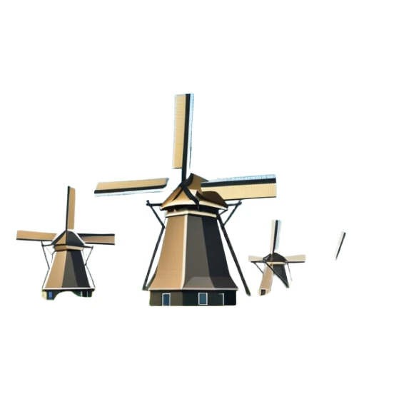 cinematic-realistic-kinderdijk-windmills-landmark-emoji,-showcasing-traditional-dutch-windmills-aligned-along-a-tranquil-canal,-with-lush-green-fields sticker