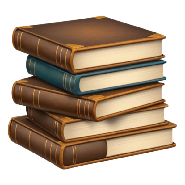 pile of stacked books sticker