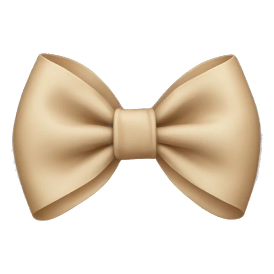 Beige bow sticker