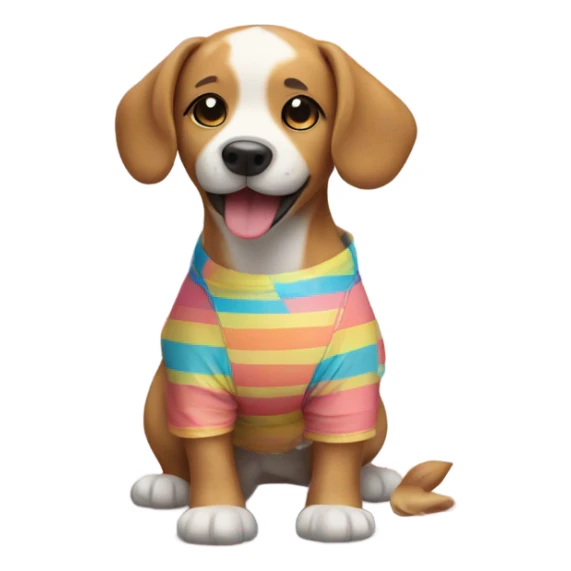 dog wearing a swimsuit  sticker