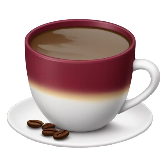  burgundy hot cup of coffee sticker