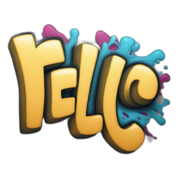 graffiti of the words "Hello" sticker