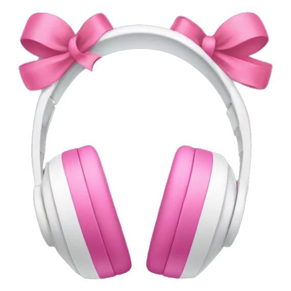Headphones with little pink bows sticker