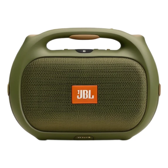 JBL Clip 4 portable speaker in camouflage pattern, simple iOS emoji style sticker