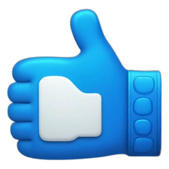 thumbs up blue medical glove sticker
