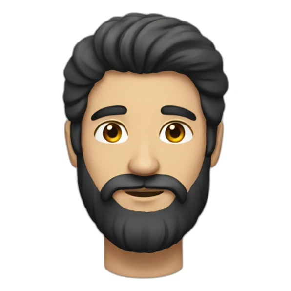 a man with beard and long black hair sticker