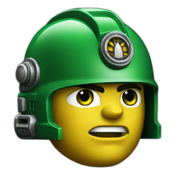 Space marine 40k green color sticker