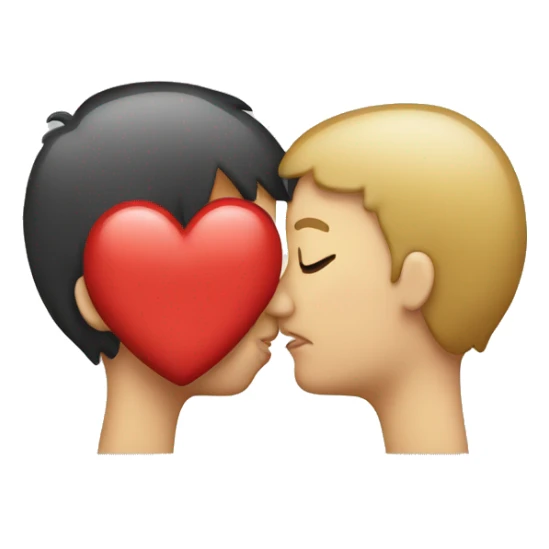 kiss with heart sign emoji sticker