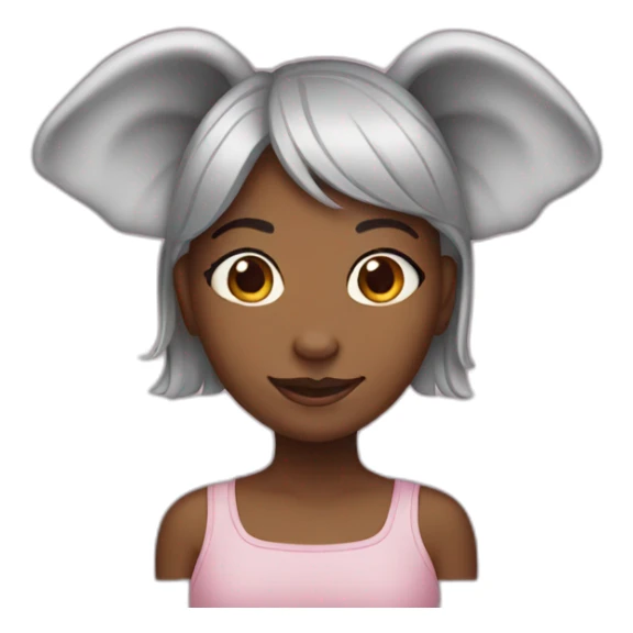 Girl with elephant ears sticker