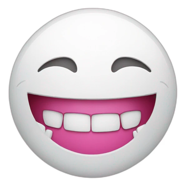 a smiley with half of teeth showing to the side sticker