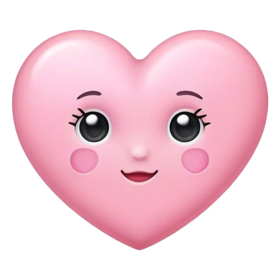 Baby pink love heart  sticker