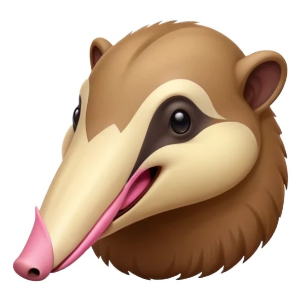 anteater sticking its tongue out sticker
