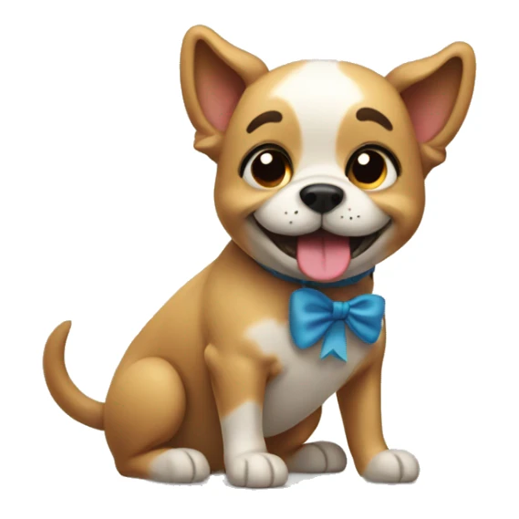 Dog taking a bow of thanks sticker