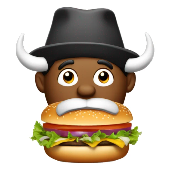 Bull cook burger  sticker