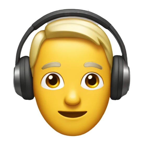 a face wearing headphones sticker