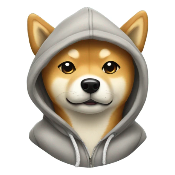Shiba Inu wearing a hoodie sticker
