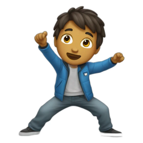 Un garçon qui fait un dab sticker