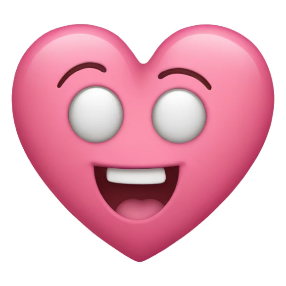 Pinky heart with smiley eyes sticker