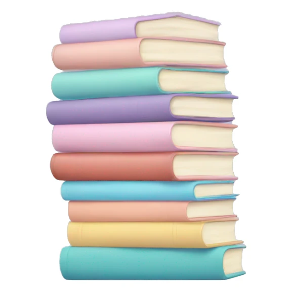 Stack of pastel books sticker