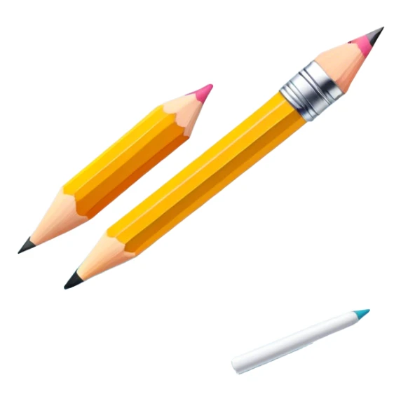 Illustration icon, pencil and brush on paper, detailed linework and vibrant colors, unfinished sketch, minimalistic style, clean lines, transparent background. sticker