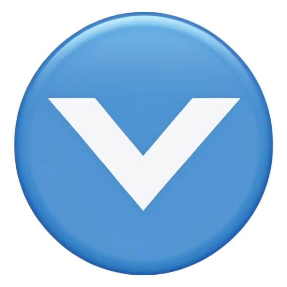 Make me an emoji that theirs a blue circle and inside of the circle is blue bot they should be a white tick inside the circle  sticker