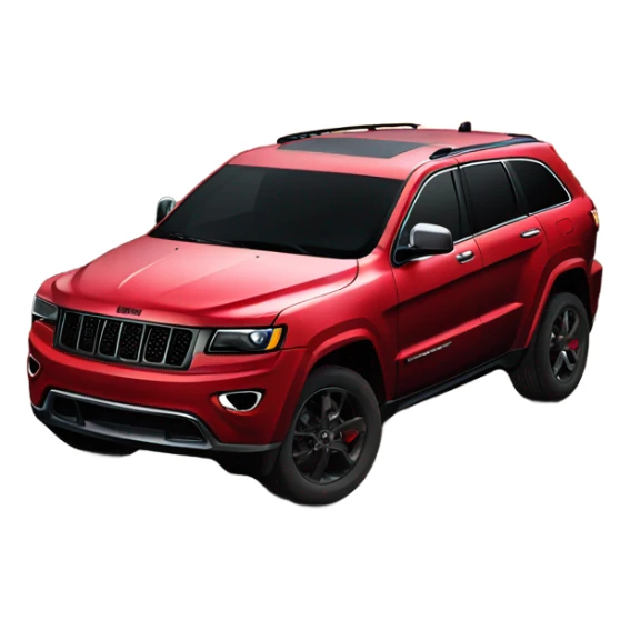 red jeep grand Cherokee with black trim sticker