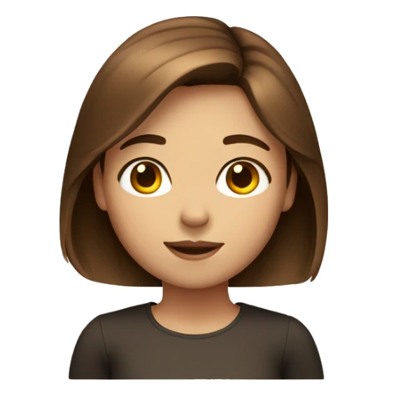 Girl with midlenght brown hair sticker