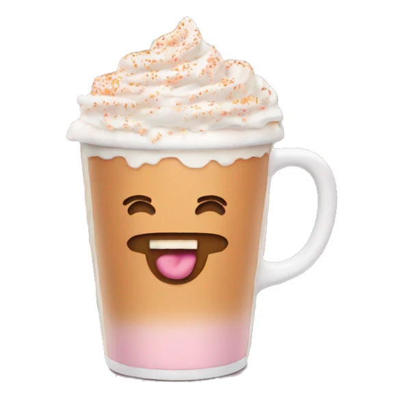 Light pink pumpkin latte with Sprinkling sticker