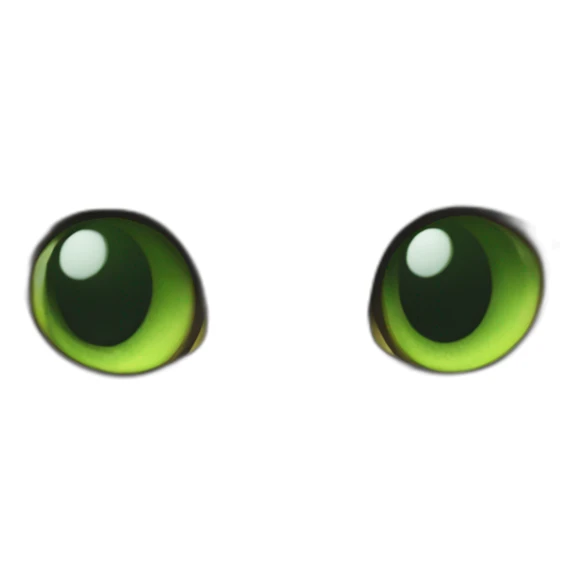 Chat au yeux vert avec une tache blanche sur le cou sticker