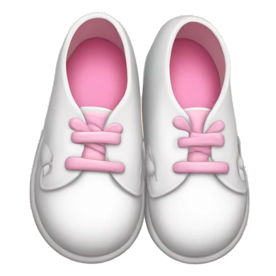 cute white pink little shoes sticker