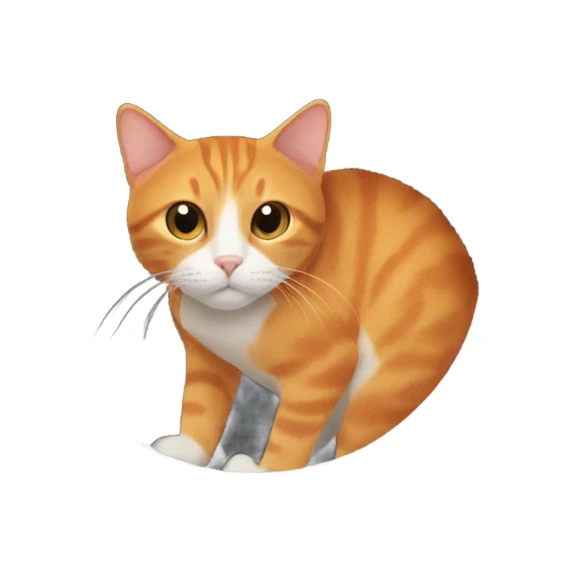Orange cat in a dryer sticker