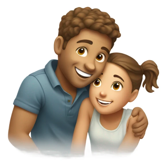 happy girl and boy indoors sticker