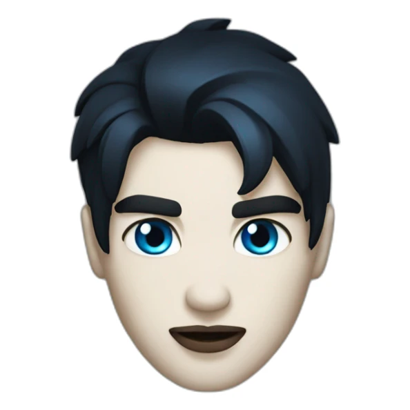 Sexy-vampire-with-blue-eyes-and black hair sticker