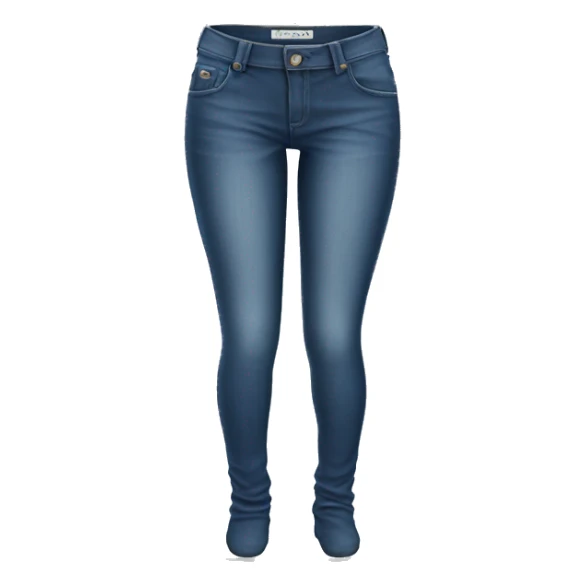 Realistic pair of jeans jegging pants with legs turned inward. sticker